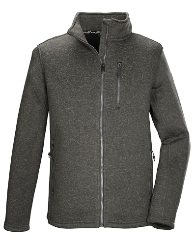 killtec Herren Strickfleecejacke/Fleecejacke mit Stehkragen KOW 73 MN FLC JCKT, grünanthrazit, XXL, 43314-000