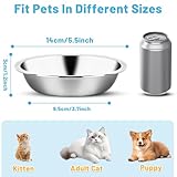 elzle Katzennäpfe, 3 Stück Fressnäpfe für Katzen Edelstahl, Spülmaschinenfest 5,5 Zoll Futternapf Katze, Ersatz für kleine Katzen und Hunde