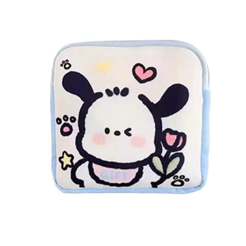 Funda de cojín cuadrada con diseño de conejo, 12 x 12 x 5 cm, ribete azul