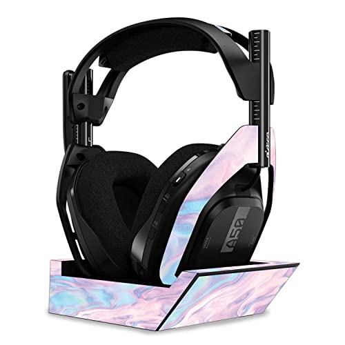 Image of MightySkins Glossy Glitter Skin Compatible with Astro A50 Wireless Headphones + Base Station (Gen 4) - Pastel Wave | Protective, Durable High-Gloss Glitter Finish | Easy to Apply | Made in The USA