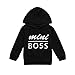 Produktbild Baby Kapuzenpulli SHOBDW Kleinkind-Baby-Jungen-Mädchen-mit Kapuze Sweatshirts Säugling Buchstaben-Bluse Hoodies Tops (24M, Schwarz-1)