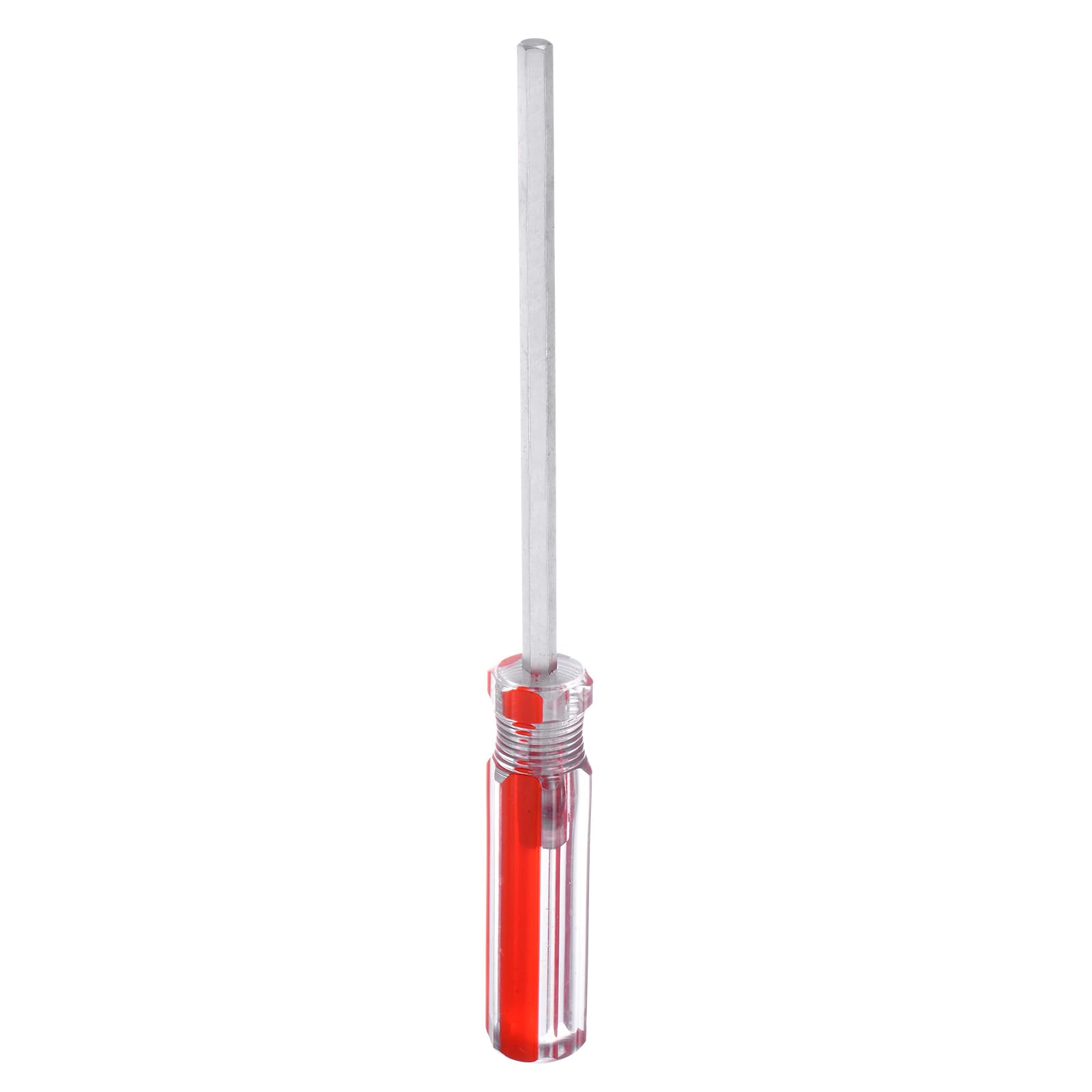 sourcing map Magnetic Hex Screwdriver 125mm Length H6.0 CR-V Steel Hexagonal Head Screw Driver with Non-Slip Handle for Appliances Repair Improvement, Red