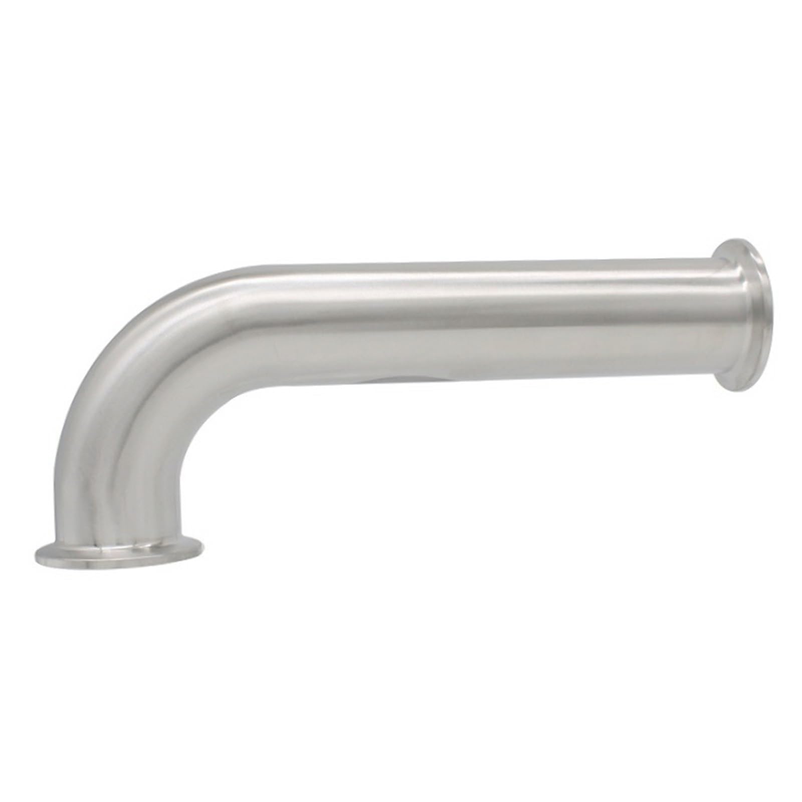 Abrazadera triple de acero inoxidable 304, codo de 90 ° de radio largo, accesorio de tubería de 38mm y 51mm OD25 OD32 OD38 OD51(OD51xFerrule64mm L457mm)