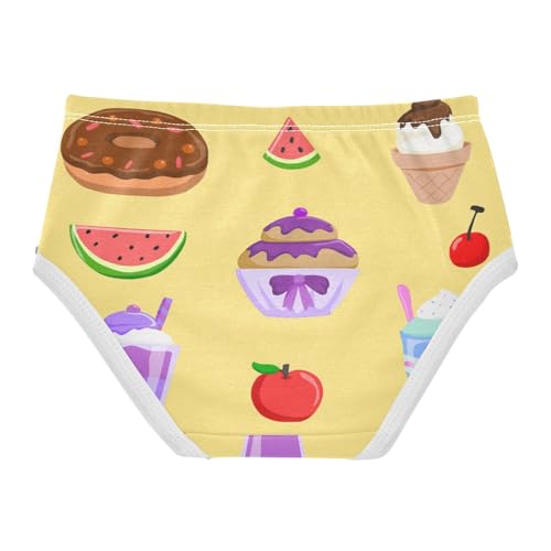 Girls' Underpants Kids Cotton Underwear Panties Briefs For Girl Age 2-8 Years Dessert Cake Doughnut Icecream2