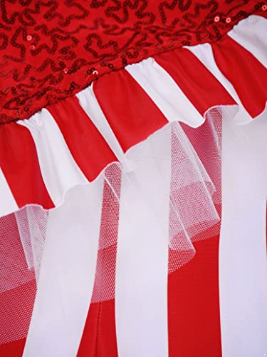 Disfraz de baile navideño para niñas de 8 años rojo miniatura 6