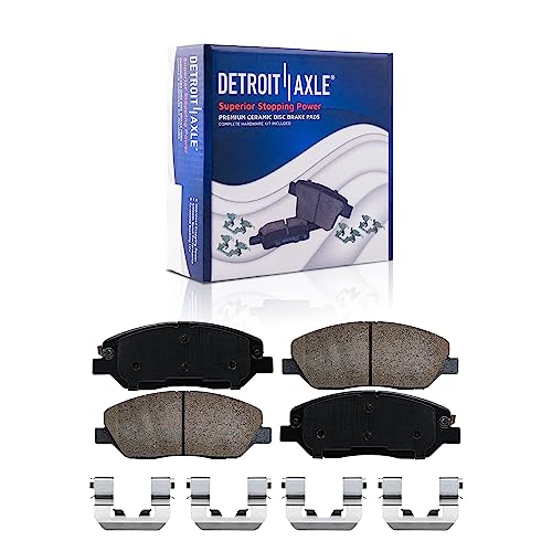 Image of Detroit Axle - Front Brake Kit for 2013-2018 Hyundai Santa Fe 2013-2016 | Santa Fe XL Replacement Disc Brake Rotors Ceramic Brake Pads