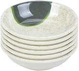 Obstkorb 6pcs Melamin Sauce Teller Dip Schalen Gewürz Dish Servierplatte Würzen Schüssel Sushi Sojagerichte for Snack Sushi Obst Vorspeise Dessert Obstteller (Color : Lotus Leaf)