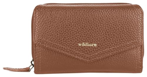 Image of WildHorn Genuine Leather Ladies Wallet - Elegant Women's Clutch Purse with 10 Card Slots, Perfect for Daily Use (Walnut)