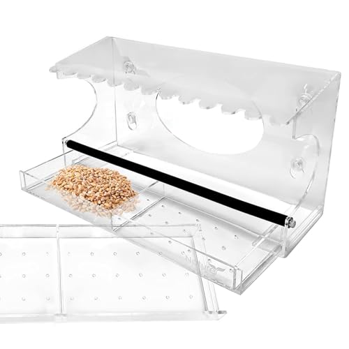 Nature Gear Acrylic Clear Bird Feeders for Window Viewing, Weather Resistant & Easy to...