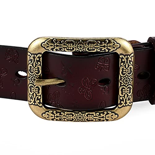 Ceinture en cuir véritable papillon relief accessoire chic - 4