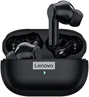 Lenovo LP1S TWS Bluetooth 5 .0 Fone de ouvido com redução de ruído intra-auricular HIFI Low Tone Touch Stereo Headset sem fio para smartphone(preto)