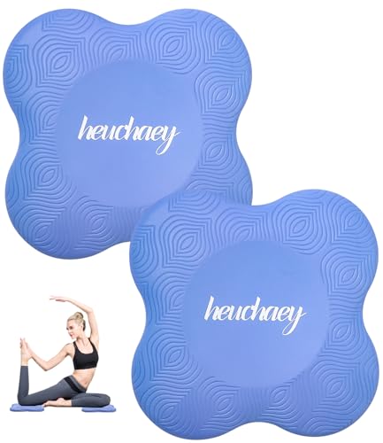 heuchaey 2 Piezas Almohadilla Rodillera Yoga, Esterilla Antideslizante 20 x 20 cm, Rodillera Yoga Resistente para Pilates, Fitness, Protege Las Rodillas, los Codos, Las Muñecas