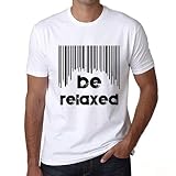 Homme Tee-Shirt Le Code-Barres Doit Être Assoupli – Barcode Be Relaxed – T-Shirt Vintage Blanc 3XL