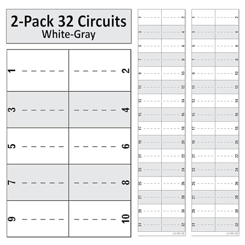 Autocollants LSDL vinyle pour disjoncteur électrique carré D : identifiez vos 32 circuits