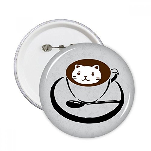 Pins badge chat mignon et café pour égayer vos tenues de bureau de taille S