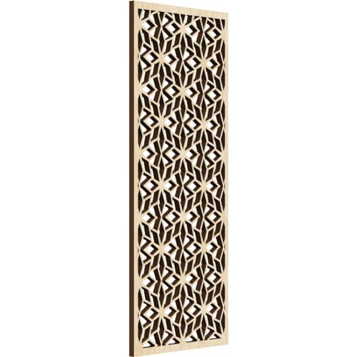 Image of 9 3 /8 inchW x 24 3 /8 inchH x 3 /8 inchT Lake Decorative Fretwork Wood Wall Panels, Birch