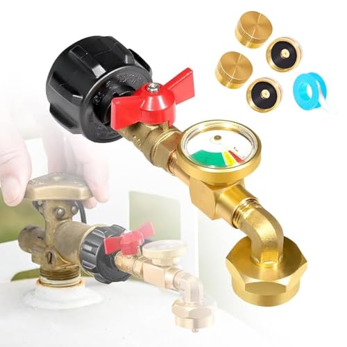 Indicateur de niveau de propane universel avec jauge et vanne de contrôle pour cylindre