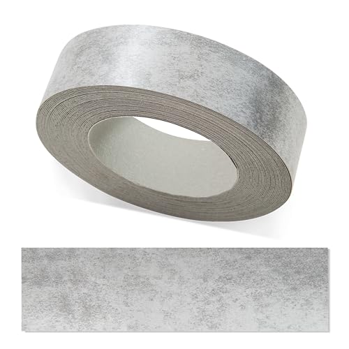 Edge Tape, Concrete Decoration, 30 mm x 5 m, Smooth Matt Roll, Melamine Edge, Edging Tape with Hot Melt Adhesive for Furniture Plates and Shelving