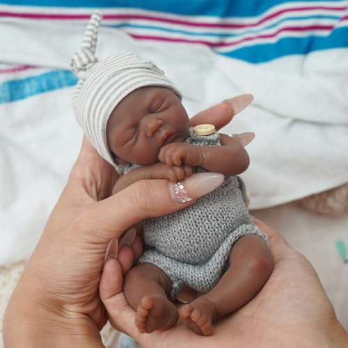 Muñeca Mini Reborn Silicona Realista 7 pulgadas miniatura 3