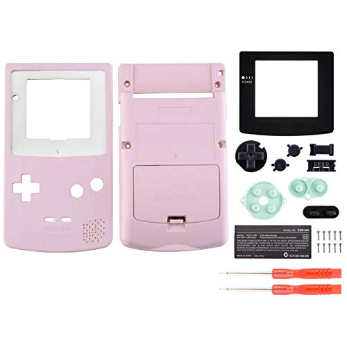image for eXtremeRate Sakura Pink Soft Touch GBC Replacement Full Housing Shell 
