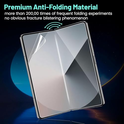 Image of Galaxy Z Fold 7 Screen Protector - Full Coverage Front, Back, Main Display & Hinges, Anti-Glare, Anti-Fingerprint, Easy Install, Ultra Thin, Case Friendly