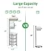 Toilet Paper Holder Stand Bathroom Tissue Dispenser Holders Rack Free Standing with Extra Shelf Storage Mega Rolls/Phone/Wipe - Silver