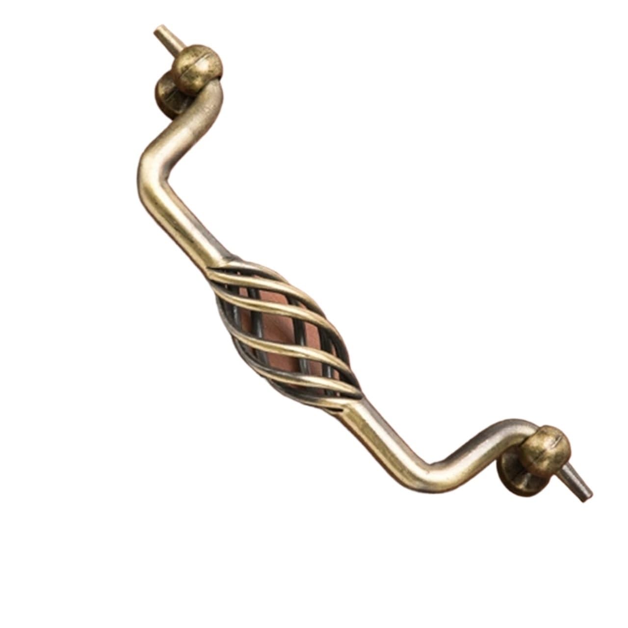 Yonmledo Type8 Bronze 128Mm Brass Vintage Drawer Handles 2Pcs Antique Bronze Cabinet Handles Hollow Out Birdcage Handles Drawer Knobs Wardrobe Door Pullers Furniture Handle With Screws(Type8 Bronze 128Mm)