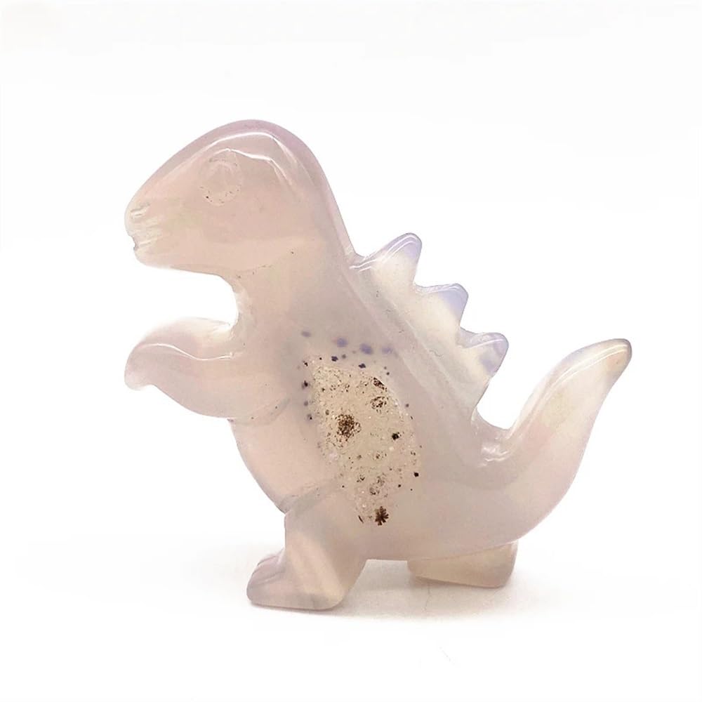 PKNVKZIDK Agate Crystal Dinosaur Carving Ornaments Quartz Decoration Gift Animal Home Decor(Color:Vertical Dinosaur)