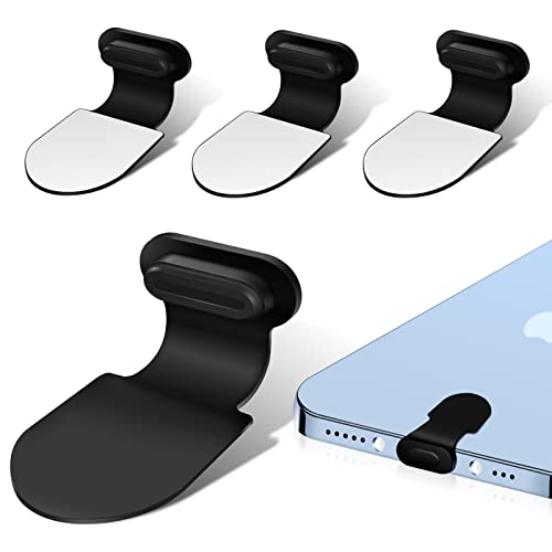 Anti-Lost Anti Dust Plug for iPhone 14 13 12 11 Pro Max, Senbos 4 PCS Anti Dust Plug Set Charging Plug Dust Cover Compatible with iPhone 14 13, 12, 11, Pro, Max/X/XS/XR, 7, 8 Plus, for iPad Mini/Air