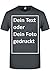 Produktbild Bio-Premium-Shirt T-Shirt zum selbst gestalten - Wunsch Druck oder Wunschtext - schwarz XL