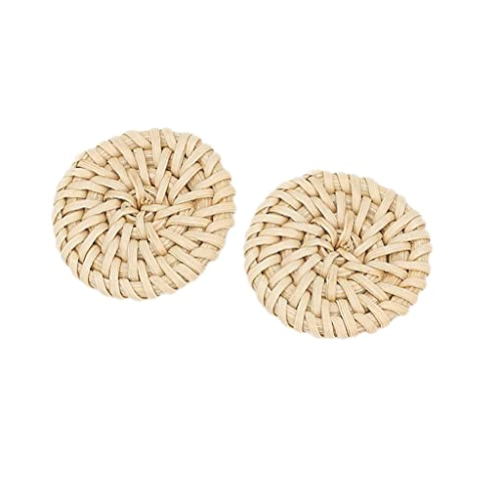 9x3 Shapes Rattan Earring DIY Round