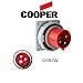 IEC 309 320B7W Inlet, 20A, 480V, 2 Pole, 3 Wire, Watertight, Red - Cooper # AH320B7W