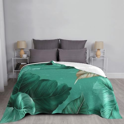Couverture polaire turquoise en flanelle de lit 152x127 cm - 4