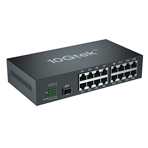 Image of 17-Port Fast Ethernet Switch, with 1 SFP Slots (100M), Unmanaged, Without Transceiver
