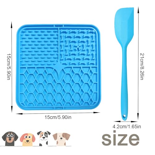 ALLY-MAGIC Leckmatte Hund Schleckmatte Hund Schleckmatte Katze für Große Hunde und Welpen Angstlinderung Hundespielzeug Fütterungsmatte für Butter Joghurt Erdnüsse 15 * 15 cm E22-CWTSD