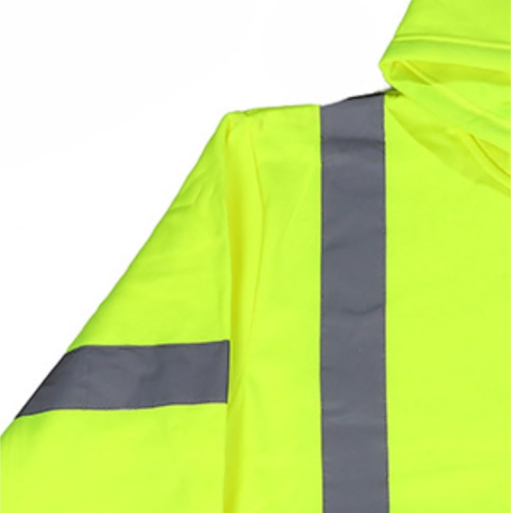 Chaleco de Alta Visibilidad Chaleco Reflectante Ropa De Seguridad Reflectante Con Capucha Cálida De Terciopelo De Manga Larga De Otoño E Invierno Chaleco de Trabajo Chaleco de Seguridad