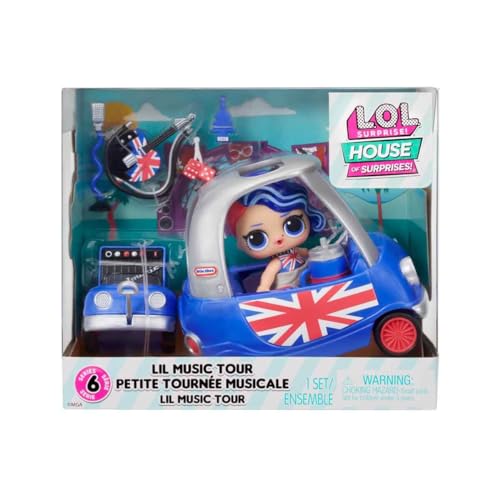 L.O.L. Surprise! OMG House of Surprises Lil Music Tour Playset with Cheeky Babe Collectible Doll and 8 Surprises, Dollhouse Accessories, Holiday Toy, Great Gift Kids Ages 4 5 6+ Years Old & Collector