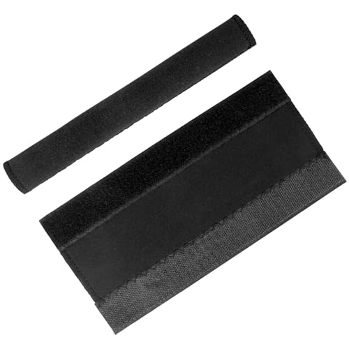 VABNEER 1 Par Manguito Protector para Vaina Inferior de Bicicleta Bandas Cubierta Protectora para Estancia de Cadena Cadenas de Bicicleta de persecución de Seguridad Neopreno (Negro)