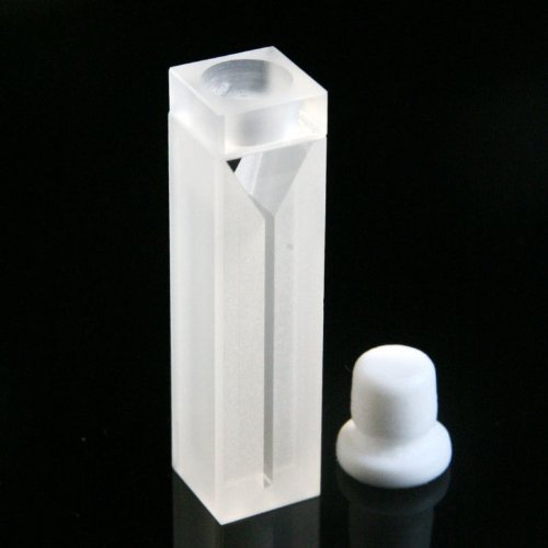 Micro Quartz Cuvette White 0.4ml 1cm Stopper Cell Cuvettes, Light Width 1mm