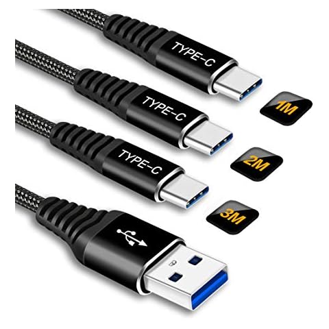 USB C Charging Cable Charger Lead For Samsung Galaxy S10 S9 S8 S20 S21 Plus Ultra,A40 A50 A51 A70 A20,Huawei P30 P20 P10,LG G5 G6,Xiaomi Redmi Note 7 8 Pro 8T,Type C Quick Charge Phone Wire 1m 2m 3m Cover