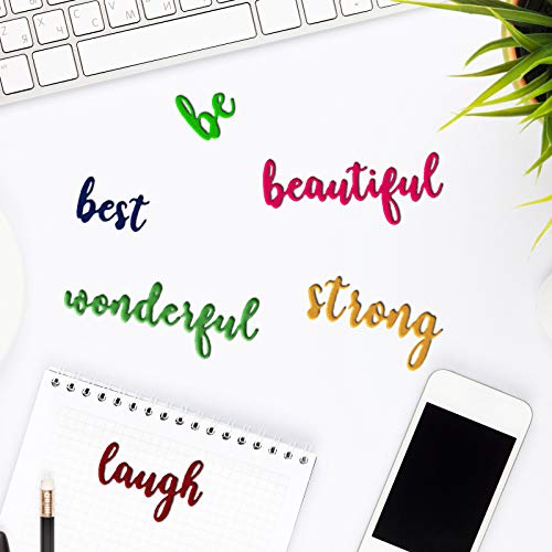 Patelai 20 Pieces Blessing Cutting Dies Word Dies for Card Making Inspirational Metal Cutting Dies Embossing Script Die Stencils Positive Template for DIY Scrapbook Card Making Craft
