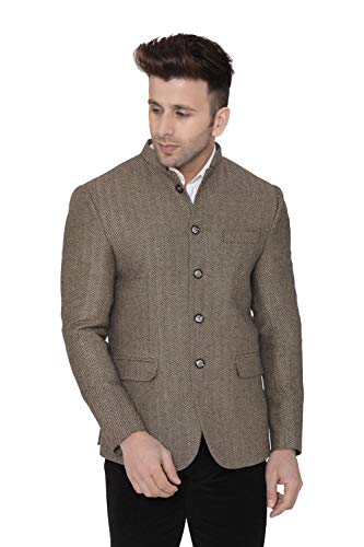 Image of WINTAGE Mens Tweed Wool Bandhgala