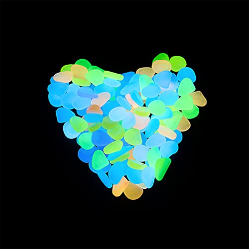 Yiwong Pietra Acqua Luminosa, 100 PCS Bagliore Decorativo Decoro Pietre Fluorescenti, Acquario Aquascape Ciottoli di Luce Fluorescente in Pietra Artificiale - Image 4