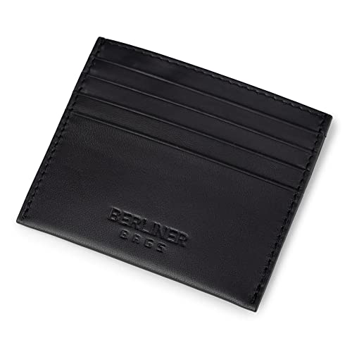 Porte-cartes en cuir noir fin pour simplifier vos déplacements