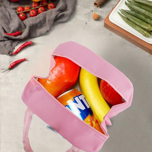 Image of Zibuyu Nylon Lunch Bag for School Kids Girls, 3D Unicorn Design (Pink) | Thick Aluminum Foil Insulated Portable Tiffin Bag with Hot & Cold Storage for Office, School, Picnic(23X14X19 Cm /500 Ml)