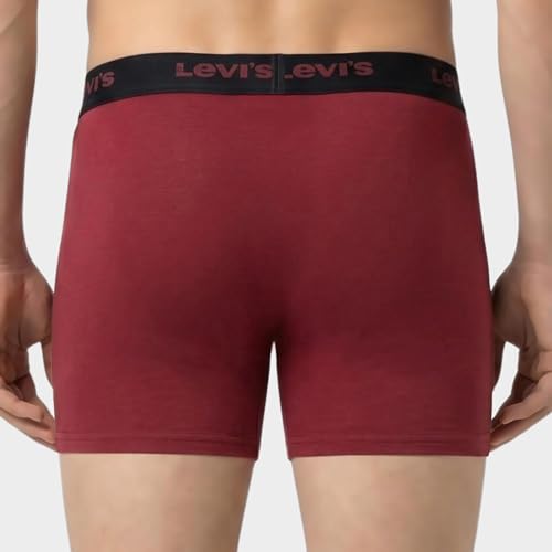 Image of Levi's 001 Classic Boxer Brief for Men | 100% Pure Cotton | Solid | Mid-Rise Men's Underwear | Anti-Roll Waistband | Durable Comfort with Extra Supportive Gusset | Functional Fly | Pack of 2