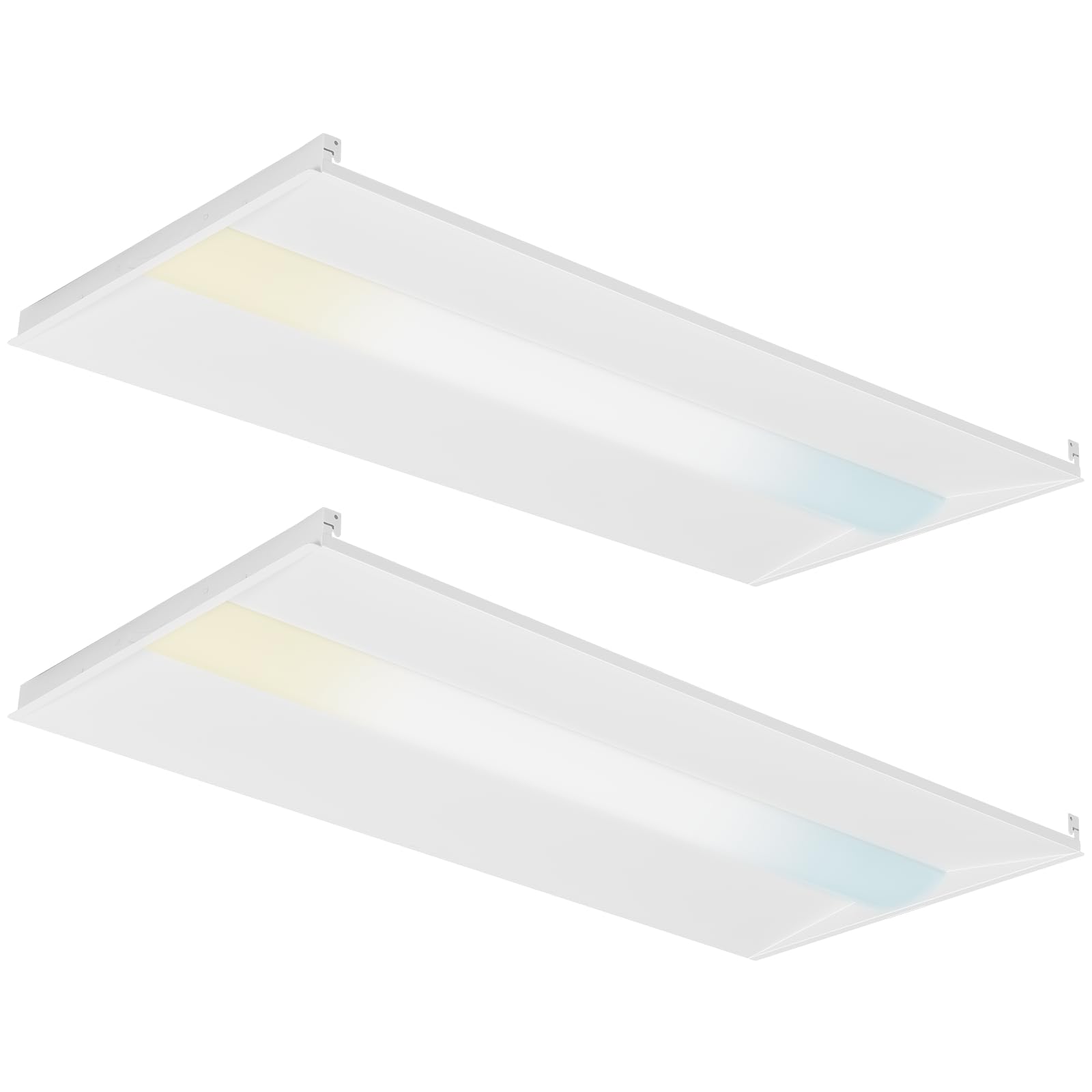 Cortelco 2x4 LED Flat Panel Light,Ceiling Lighting Fixture Led Light Panel,3000K/3500K/4000K/5000K Selectable CCT, 25W/30W/35W/40W/50W-Up to 7500Lumens,(0-10V) Dimmable,100-277V-ETL&DLC Listed,2Pack