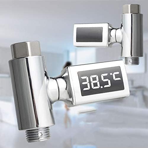 Head Holder,Mounting Bracket,Bathroom Accessory, Shower Bracket Shower Water Thermometer Water Flow Power Generation LED Digital Real-time Display Visual Temperature Control