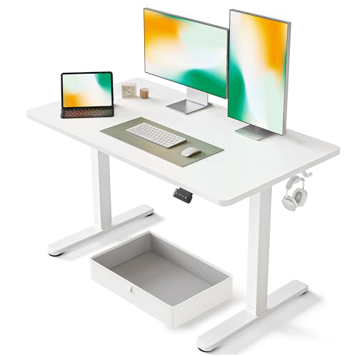 FEZIBO 48 x 24 Inch Standing Desk with Drawer, Sit Stand Computer...