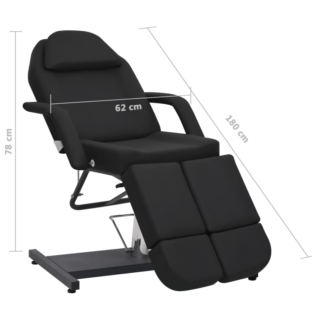 Generisch Kosmetikstuhl Kunstleder Schwarz 180x62x78 cm,Gesundheit & Schönheit,Körperpflege,Massage & Entspannung,Massagestühle,47.95KG,110268